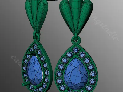 Earrings od 3D print model