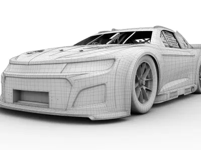 Nascar Chevrolet Camaro ZL1 2022 Low-poly 3D model