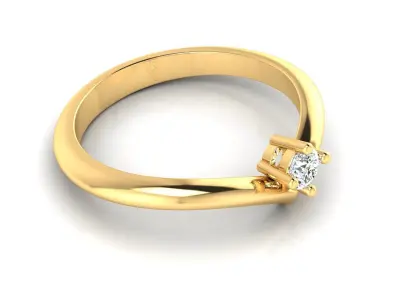 Ring M39 The luxury female ring with gems wedding 3D print model
