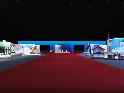 exhibition Low-poly 3D model 24