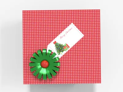 Gift Box Christmas Low-poly 3D model