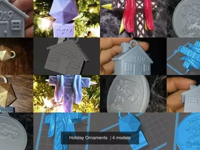 Holiday Ornaments  3D Model Collection