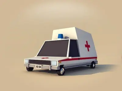 Low Poly City Cars Asset Pack 1 3D model