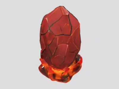 Ruby Gem on Fire 3D print model