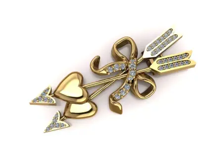 Heartbound Nexus Brooch-Pendant Convertible - for Valentine 3D print model