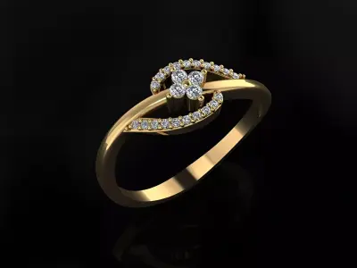 Woman Ring 52 3D print model