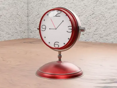 Retro Table Clock 3D model