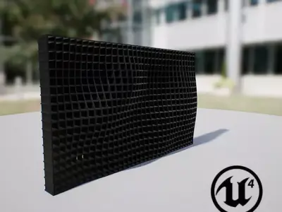 Waving Wall Panel A Low-poly 3D model