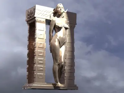 Egyptian Art Deco Stand 3 3 3D model