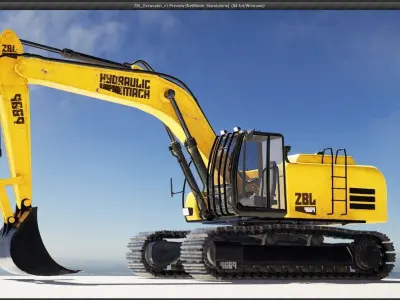ZBL Excavator v1 - Unreal Engine Low-poly 3D model