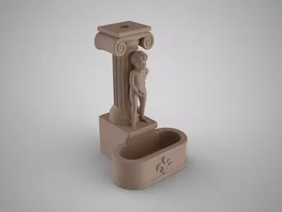 Child Peeing in Pool Incense Burner 3D print model