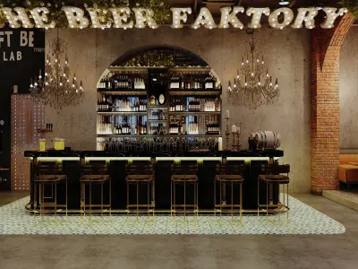 Restaurant and Bar 3D model