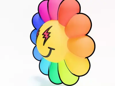  Balvin x Takashi Murakami Flower toy 3D print model