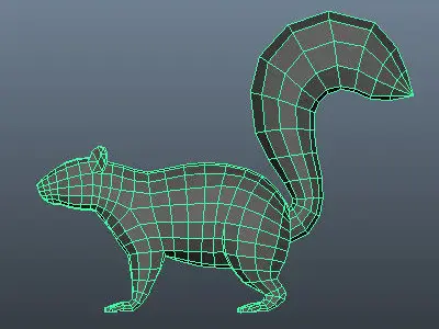 Low Poly Squirrel Low-poly 3D model