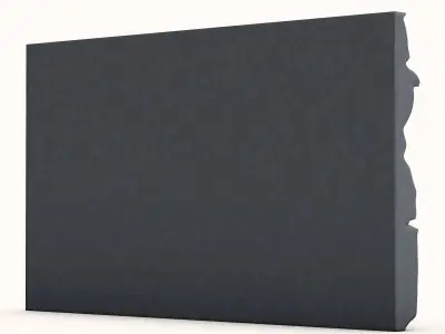 Fractured Basalt Rock Wall 3D model