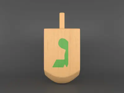 dreidels 3d model wooden hanukkah 3D model