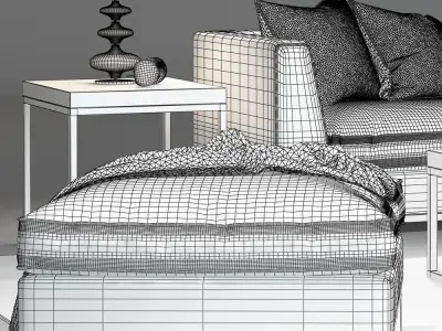 Sofa and chair 3D model
