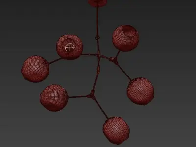 Cylinder Chandelier 3D model