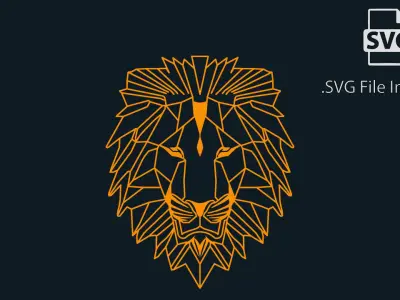 Feline Lion Stylized Pendant Amulet Necklace Design 3D print model