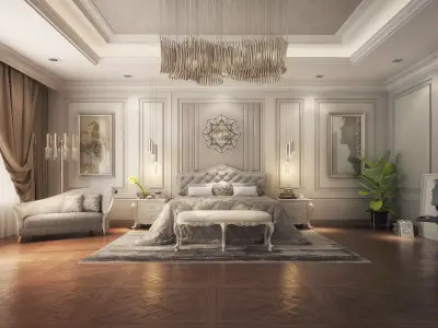 Master Bedroom Classic 3d Max Model 3D model