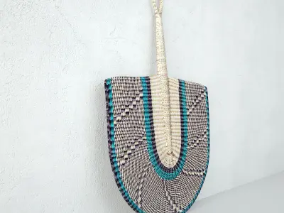 African Handwoven Fan 13 3D model