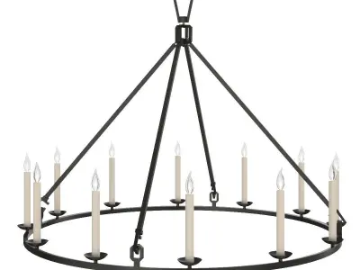 19th C English Openwork Round Chandelier 50 inch 3D model