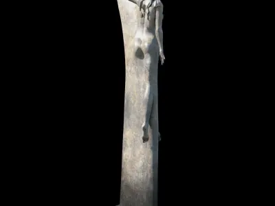 Seraphina bronze sculpture of woman 3D model