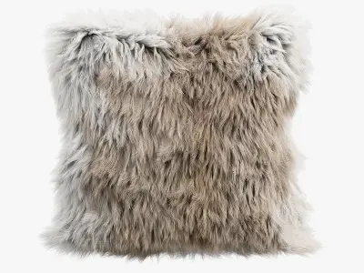 Fur pillows set 1 3D model