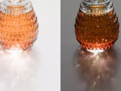 Crystal vase with Fake Caustics effect 3D model