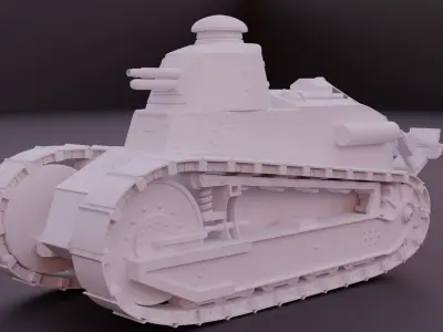 Renault Ft WW1 Tank Free 3D print model