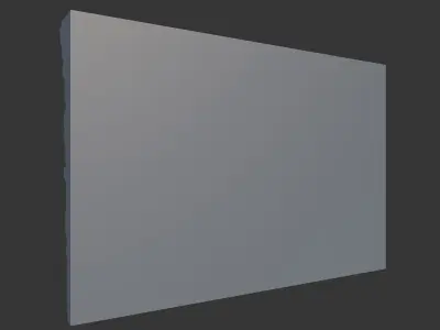 Eroded Ruined Wall Section 3D model