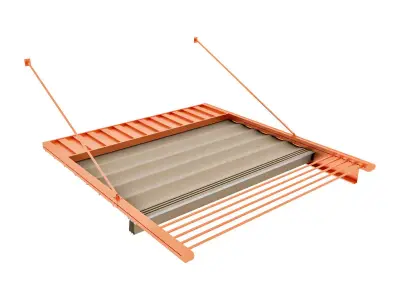 Motorized Pergola 1 Copper 3D model