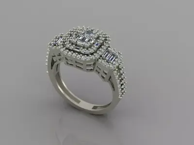 Beautiful jewelry ring 3D print model