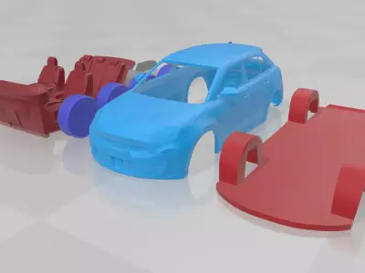 Fiat 600e - Separate Parts STL Model 3D print model