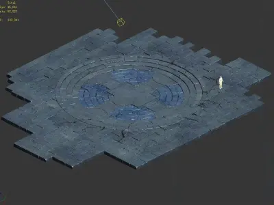 Stone Tomb Map - Central Surface 03 3D model
