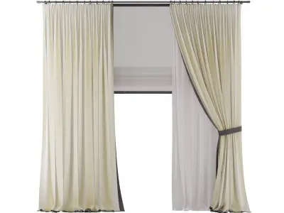 curtain 01 Low-poly 3D model