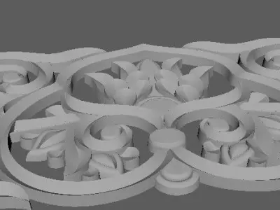 Central decor ornament for furniture 3D model 563