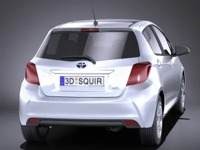 Toyota Yaris 2016 VRAY 3D model