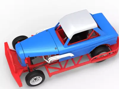 New Zealand Vintage Stock car Scale 1 to 25 3D print model