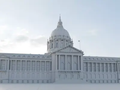 San Francisco City Hall  UltraRealistic 3D Model  Low-poly 3D model