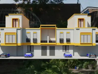 cottage house apartments 3D model