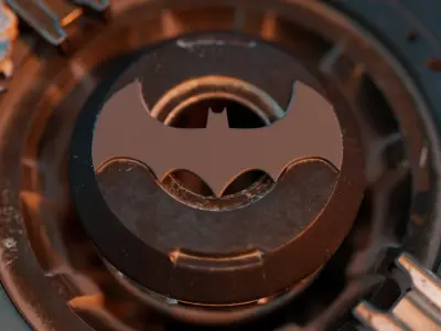 Batmobile Tires Arkham Knight Premium version 3D model