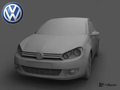 Volkswagen Golf VI 3doors 2009 3D model