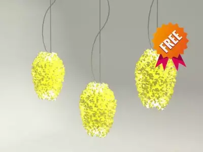 Pendant Light cascade ANGO Free 3D model