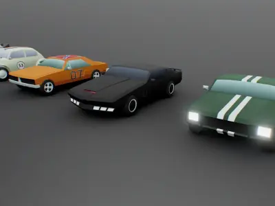 Low Poly Cars 3D model