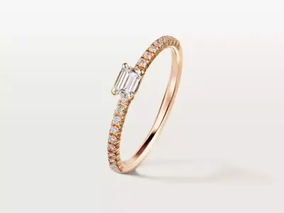 ETINCELLE - RING - TAILLE EMERAUDE 3D print model