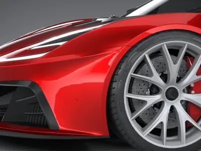 Generic Supercar v2 2020 LowPoly 3D model