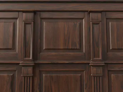 Wooden panel 01 07  3D model