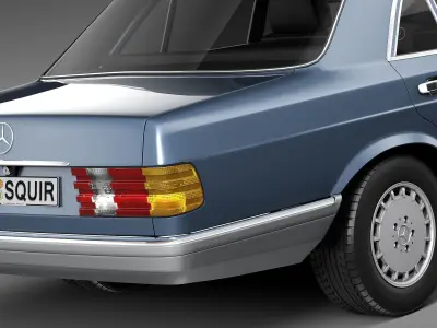 Mercedes-Benz 500 SEL 1987-1992 3D model