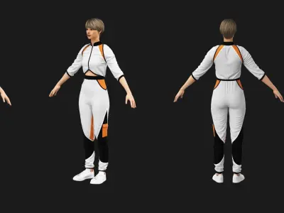Female Sport Suit Marvelous Designer 3D model
